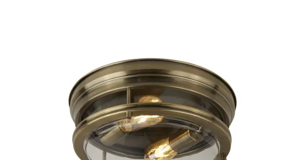 Ajánlat Searchlight Glasgow sárgaréz fürdőszobai mennyezeti lámpa (SL-5182AB) E27 2 izzós IP44