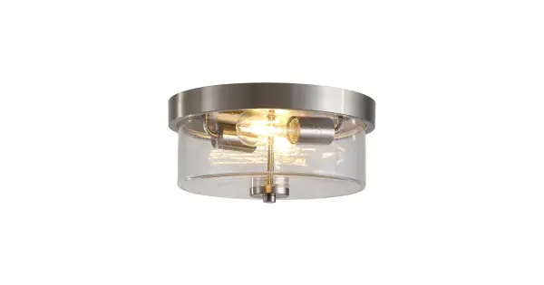 Searchlight Preston ezüst fürdőszobai mennyezeti lámpa (SL-66210-2SS) E27 2 izzós IP44 Alacsony ár