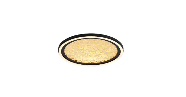 Searchlight Luna fekete-arany LED mennyezeti lámpa (SL-31908-300GO) LED 1 izzós IP20 Szuper akció
