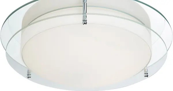 Legkelendőbb Searchlight Limerick fehér-átlátszó fürdőszobai LED mennyezeti lámpa (SL-8803-36CC) LED 1 izzós IP44