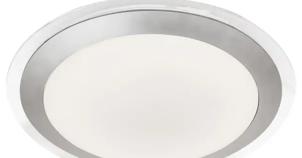 Searchlight Chester fehér-ezüst fürdőszobai LED mennyezeti lámpa (SL-7684-33SI) LED 1 izzós IP44 Expressz szállítás