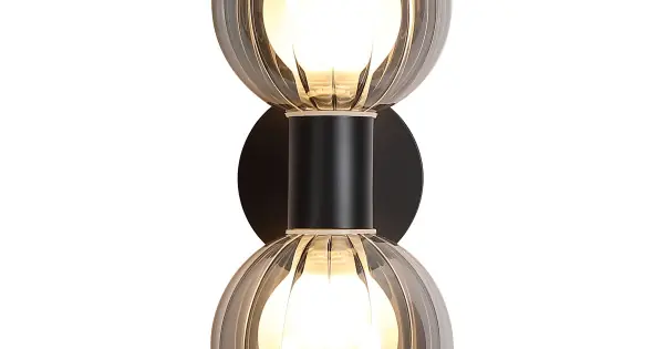 Népszerű Searchlight Luminsphere fekete-füstszínű fürdőszobai fali lámpa (SL-30507BK) G9 2 izzós IP44