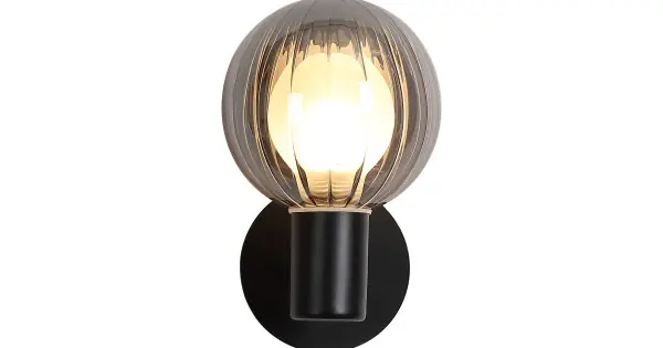 Searchlight Luminsphere fekete-füstszínű fürdőszobai fali lámpa (SL-30506BK) G9 1 izzós IP44 Csak ma