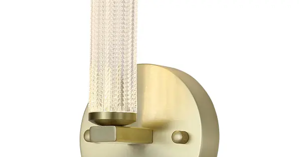Biztonságos fizetés Searchlight Aberdeen sárgaréz fürdőszobai LED fali lámpa (SL-10371SB) LED 1 izzós IP44