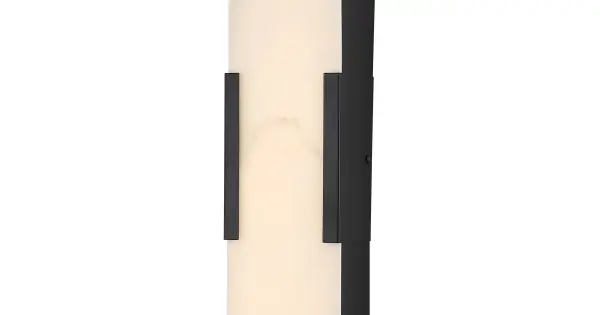 Expressz kézbesítés Searchlight Opaline fekete-fehér fürdőszobai LED fali lámpa (SL-11139BK) LED 1 izzós IP44