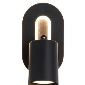 Akció Searchlight San Diego fekete-fehér LED fali spotlámpa (SL-77230BK) GU10+LED 1 izzós IP20