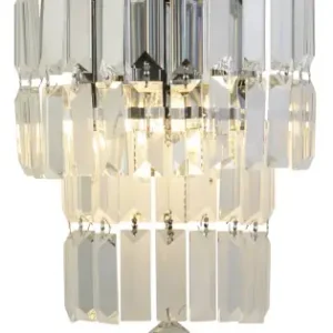 Ajánlat Searchlight Empire króm-átlátszó fürdőszobai fali lámpa (SL-61321-2CC) E14 2 izzós IP44