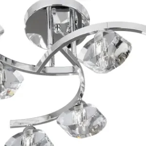 Ajánlat Searchlight Sculptured Ice II króm mennyezeti lámpa (SL-8086-6CC) G9 6 izzós IP20