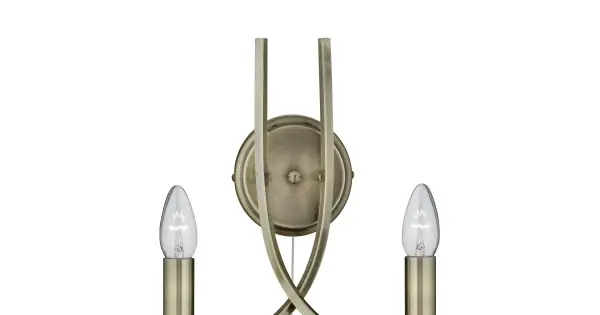 Outlet Searchlight Ascona sárgaréz falikar (SL-4162-2AB) E14 2 izzós IP20