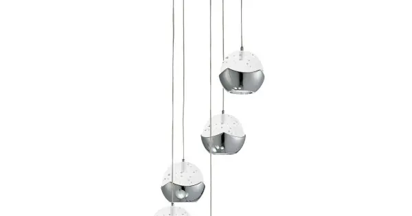 Csak ma Searchlight Ice Ball króm LED függesztett lámpa (SL-7355-5CC) LED 5 izzós IP20