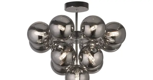Searchlight Berry króm-füstszínű mennyezeti lámpa (SL-52131-13SM) G9 13 izzós IP20 Outlet