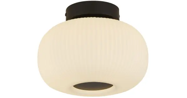 Legkelendőbb Searchlight Lumina fekete-fehér mennyezeti lámpa (SL-10271-1BK) E27 1 izzós IP20