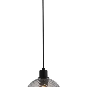 Végkiárusítás Searchlight Radiance fekete-füstszínű függesztett lámpa (SL-44520SM) E27 1 izzós IP20
