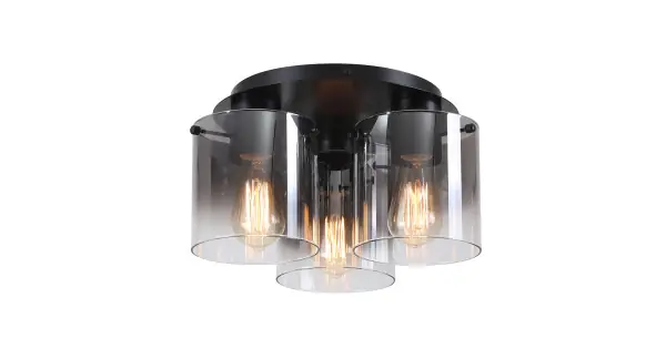 Bestseller Searchlight Sweden fekete-füstszínű mennyezeti lámpa (SL-88911-3BK) E27 3 izzós IP20