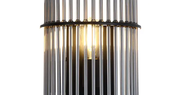 Gyors szállítás Searchlight Swizzle fekete-füstszínű fali lámpa (SL-55625SM) E27 1 izzós IP20