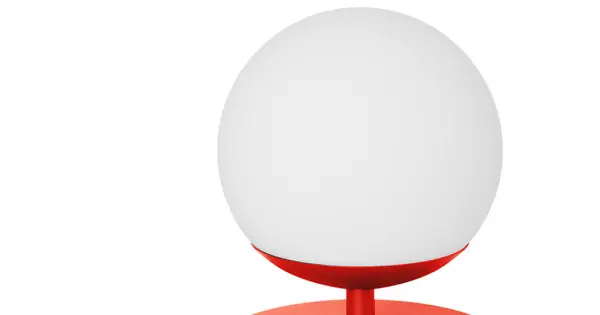 Vedd meg online UMMO Lighting Plaat piros-fehér asztali lámpa (UMM-PLS11212P1) E27 1 izzós IP20