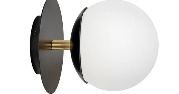 UMMO Lighting Plaat fekete-fehér fali lámpa (UMM-PLC12300) E27 1 izzós IP20 Gyors kiszállítás
