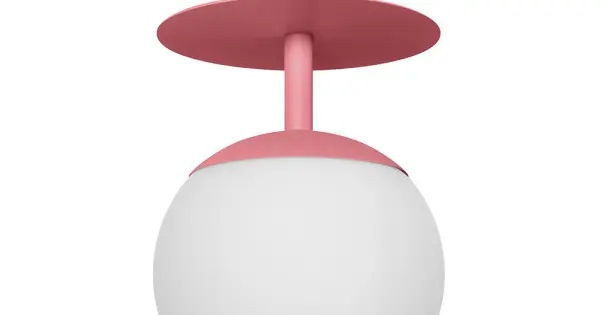 Expressz kézbesítés UMMO Lighting Plaat rózsaszín-fehér mennyezeti lámpa (UMM-PLB18003) E27 1 izzós IP20
