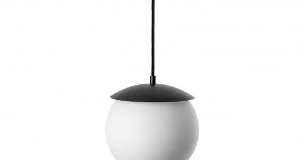Kihagyhatatlan ajánlat UMMO Lighting Kuul fekete-fehér függesztett lámpa (UMM-KLG122P0) E27 1 izzós IP20
