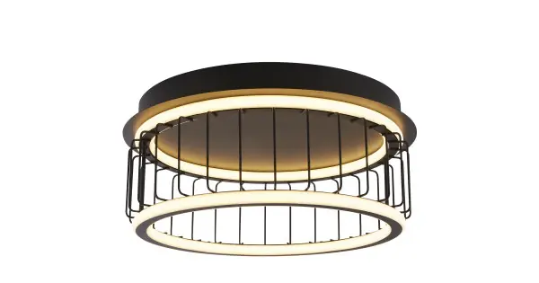 Searchlight Circolo fekete-fehér LED mennyezeti lámpa (SL-54215-1BK) LED 1 izzós IP20 Olcsóbb