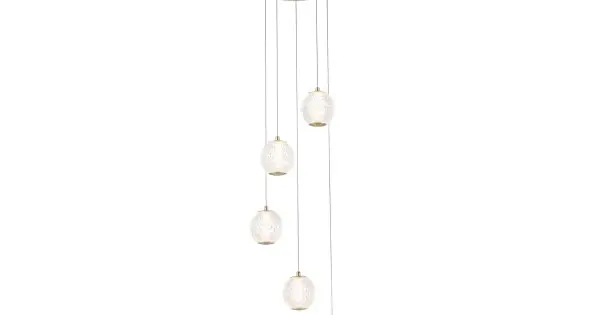 Legnépszerűbb Searchlight Allure sárgaréz LED függesztett lámpa (SL-51481-5SB) LED 5 izzós IP20