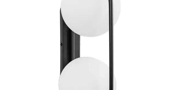 UMMO Lighting Koban fekete-fehér vízvédett fali lámpa (UMM-KOE120S0) G9 2 izzós IP44 Azonnali szállítás