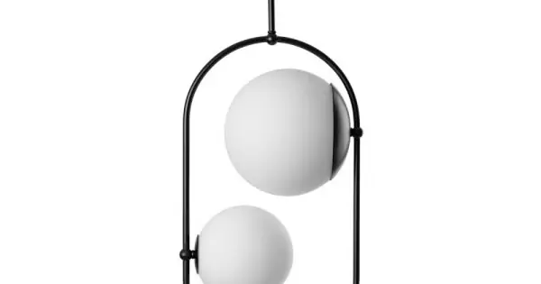 UMMO Lighting Koban fekete-fehér függesztett lámpa (UMM-KOC222P0) G9 2 izzós IP20 Szuper akció
