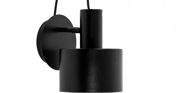 Kedvezmény UMMO Lighting Enkel fekete fali lámpa (UMM-ENK122P0) E27 1 izzós IP20