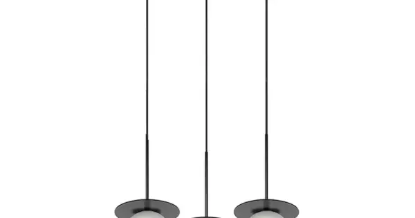 Kihagyhatatlan ajánlat UMMO Lighting Borra fekete-fehér függesztett lámpa (UMM-BRB322PL) G9 3 izzós IP20