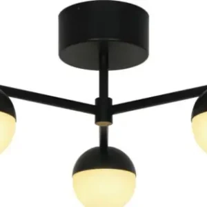 Biztonságos fizetés Nordlux Contina fekete-fehér mennyezeti lámpa (NOR-2512096003) G10 3 izzós IP20