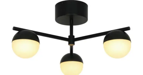 Biztonságos fizetés Nordlux Contina fekete-fehér mennyezeti lámpa (NOR-2512096003) G10 3 izzós IP20