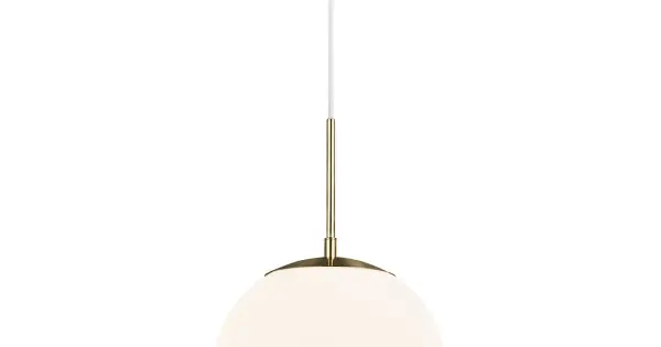 Végkiárusítás Nordlux Grant arany-fehér függesztett lámpa (NOR-2010563035) E27 1 izzós IP20