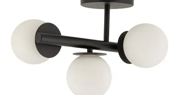 Gyors kiszállítás Sigma Avola fekete-fehér mennyezeti lámpa (SIG-40790) G9 3 izzós IP20