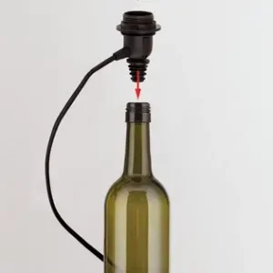 Végkiárusítás Orion Bottle fekete palackba illeszthető asztali lámpa (ORI-LA 4-1219_BL) E27 1 izzós IP20