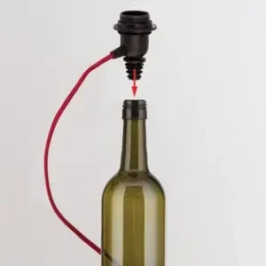 Biztonságos fizetés Orion Bottle bordó palackba illeszthető asztali lámpa (ORI-LA 4-1219_BOR) E27 1 izzós IP20