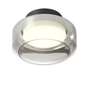 Végkiárusítás Redo Solera fekete-átlátszó LED mennyezeti lámpa (RED-01-3588) LED 1 izzós IP20