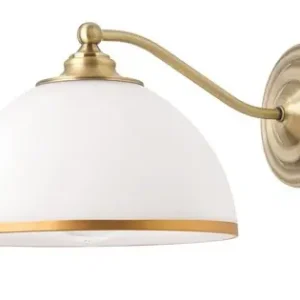 Ne maradj le Orion Old Lamp sárgaréz-opál falikar (ORI-WA 2-1371/1) E27 1 izzós IP20