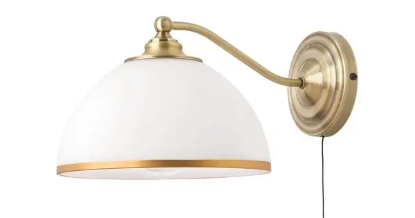 Ne maradj le Orion Old Lamp sárgaréz-opál falikar (ORI-WA 2-1371/1) E27 1 izzós IP20