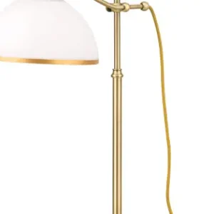 Árengedmény Orion Old Lamp sárgaréz-opál asztali lámpa (ORI-LA 4-1213/1) E27 1 izzós IP20