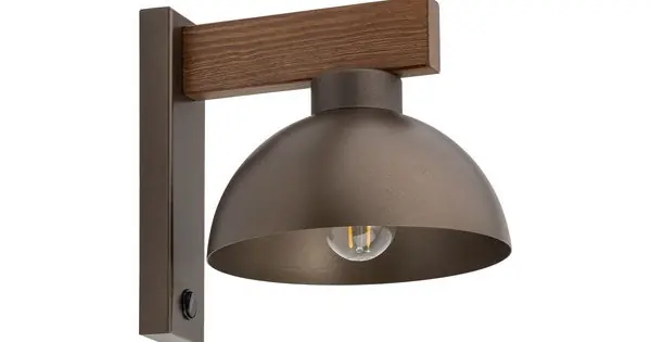Népszerű TK Lighting Oslo barna falikar (TK-6279) E27 1 izzós IP20