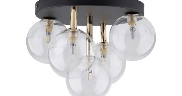 TK Lighting Nilos átlátszó-arany mennyezeti lámpa (TK-758) G9 5 izzós IP20 Csak ma