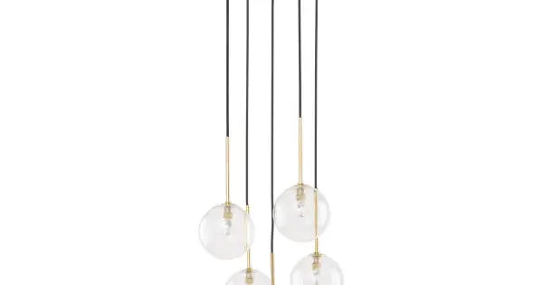 TK Lighting Nilos átlátszó-arany függesztett lámpa (TK-5943) G9 5 izzós IP20 Utolsó esély