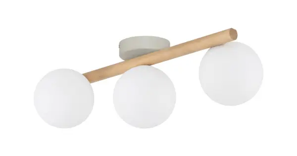 Bestseller TK Lighting Estera Wood fehér-bézs mennyezeti lámpa (TK-5768) G9 3 izzós IP20