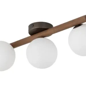 Végkiárusítás TK Lighting Estera Wood fehér-barna mennyezeti lámpa (TK-10269) G9 3 izzós IP20