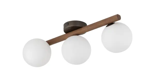 Végkiárusítás TK Lighting Estera Wood fehér-barna mennyezeti lámpa (TK-10269) G9 3 izzós IP20