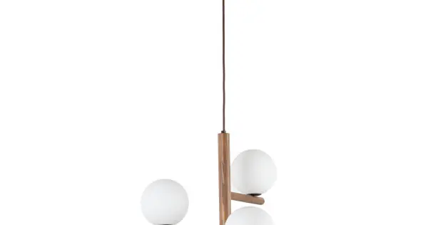 TK Lighting Estera Wood fehér-barna függesztett lámpa (TK-10271) G9 3 izzós IP20 Azonnal elérhető