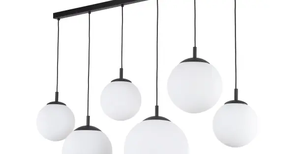 TK Lighting Esme fehér-fekete függesztett lámpa (TK-4792) E27 6 izzós IP20 Olcsóbb