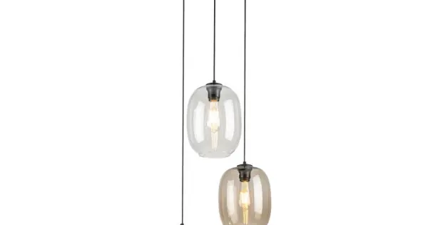TK Lighting Elio átlátszó-borostyán-füstszínű függesztett lámpa (TK-5973) E27 3 izzós IP20 Azonnal elérhető