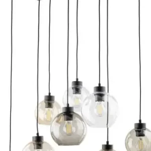 Végkiárusítás TK Lighting Cubus átlátszó-borostyán-füstszínű függesztett lámpa (TK-2834) E27 8 izzós IP20