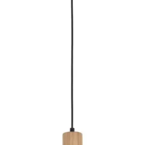 Végkiárusítás TK Lighting Cairo fekete-barna függesztett lámpa (TK-4894) E27 1 izzós IP20